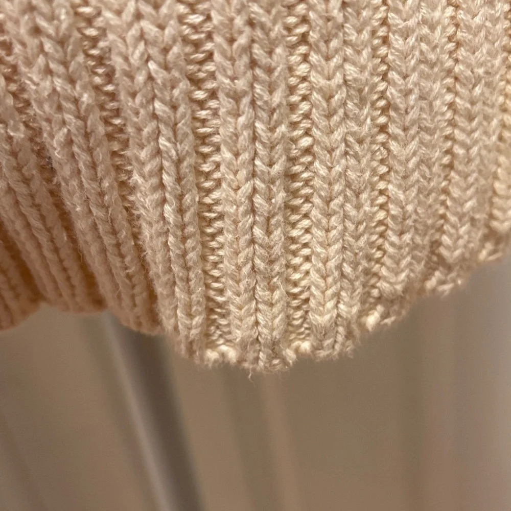 J. Jill ivory cable knit sweater size M 100% Cotton
